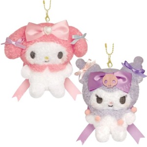 Sanrio 三麗鷗 絨毛玩偶吊飾 (緞帶款) 酷洛米 美樂蒂