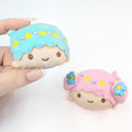 Sanrio 三麗鷗 雙子星 絨毛造型髮夾2入組 (天使大頭款)_1