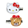 Sanrio 三麗鷗 樹脂水晶髮夾2入組 (好友大臉款) Kitty 酷洛米 大耳狗 漢頓_1
