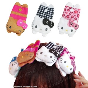 Sanrio 三麗鷗 Hello Kitty 絨毛造型髮夾 (趴姿款)