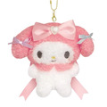 Sanrio 三麗鷗 絨毛玩偶吊飾 (緞帶款) 酷洛米 美樂蒂_1