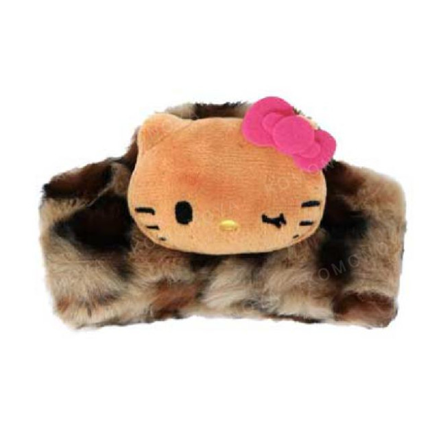 Sanrio 三麗鷗 Hello Kitty 絨毛造型鯊魚夾 (曬黑豹紋款)