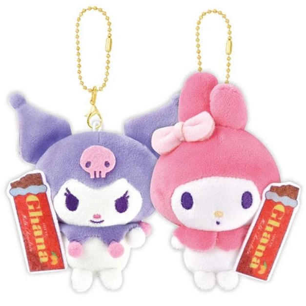 Sanrio 三麗鷗 x 樂天 美樂蒂 酷洛米 絨布磁鐵雙吊飾