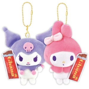 Sanrio 三麗鷗 x 樂天 美樂蒂 酷洛米 絨布磁鐵雙吊飾