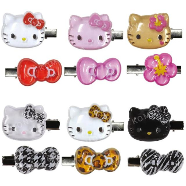 Sanrio 三麗鷗 Hello Kitty 樹脂水晶髮夾2入組 (看我72變)