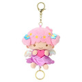 Sanrio 三麗鷗 雙子星 絨毛玩偶伸縮鑰匙圈 (天使愛心款) KIKI LALA_2