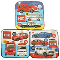 TOMICA 多美小汽車 純棉方巾3入組 16x16cm (集合款)