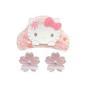 Sanrio 三麗鷗 貝母紋造型鯊魚夾3組 (櫻花款) 酷洛米 美樂蒂 大耳狗 Kitty 帕恰狗_1