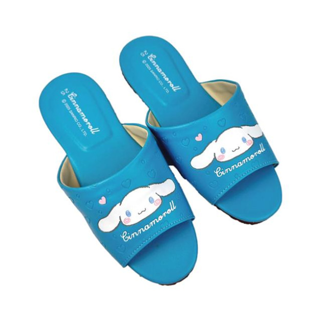 Sanrio 三麗鷗 大耳狗 皮質室內拖鞋 24-26cm (藍大臉)