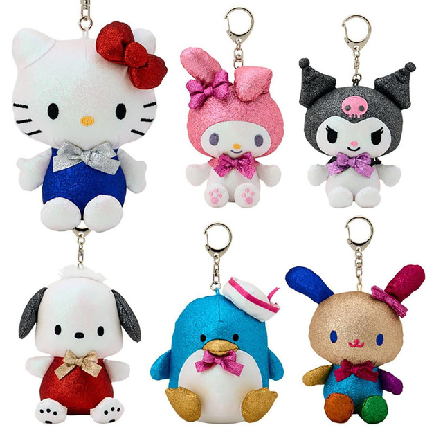 ▲特價【限購】Sanrio 三麗鷗 玩偶吊飾鑰匙圈 全套6入盲盒 (藍盒 金屬光澤系列)