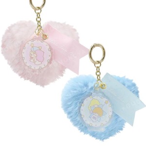 Sanrio 三麗鷗 雙子星 絨毛造型鑰匙圈吊飾 (愛心款) KIKI LALA