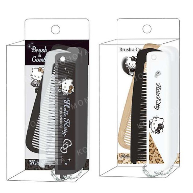 Sanrio 三麗鷗 Hello Kitty 兩用折疊梳 (豹紋款)
