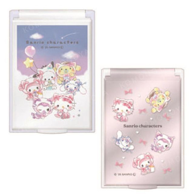 Sanrio 三麗鷗 塑膠方形隨身鏡 (貓咪寶寶款)