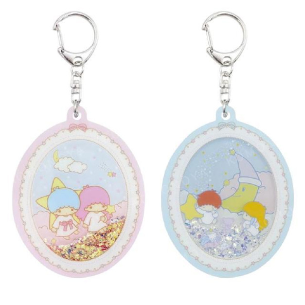 Sanrio 三麗鷗 雙子星 液態透明鑰匙圈 (星星款) KIKI LALA