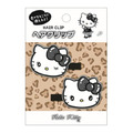 Sanrio 三麗鷗 Hello Kitty 橡膠造型髮夾2入組 (豹紋款)_2