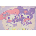 Sanrio 三麗鷗 美樂蒂 酷洛米 純棉方巾3入組 16x16cm (睡衣派對)_1