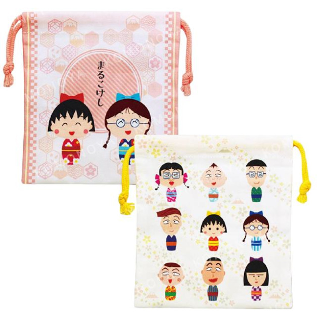 櫻桃小丸子 尼龍束口袋 (和服款)