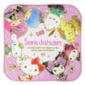 Sanrio 三麗鷗大集合 純棉方巾3入組 16x16cm (粉蝴蝶結款)_3