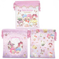 Sanrio 三麗鷗大集合 尼龍束口袋3入組 (粉紫蝴蝶結款)_1