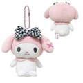 Sanrio 三麗鷗 絨毛玩偶吊飾 (黑白格紋款) 美樂蒂 酷洛米_1