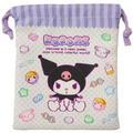 Sanrio 三麗鷗 酷洛米 尼龍束口袋3入組 (白紫款)_2