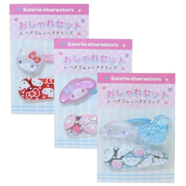 Sanrio 三麗鷗 髮夾髮飾2入組 (大臉款) Kitty 美樂蒂 大耳狗