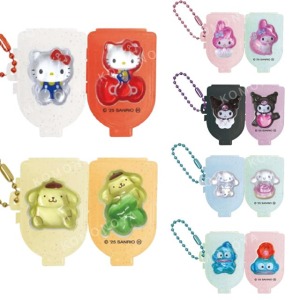 Sanrio 三麗鷗 立體裝飾二連收納盒 (坐姿款) Kitty 美樂蒂 布丁狗 人魚漢頓