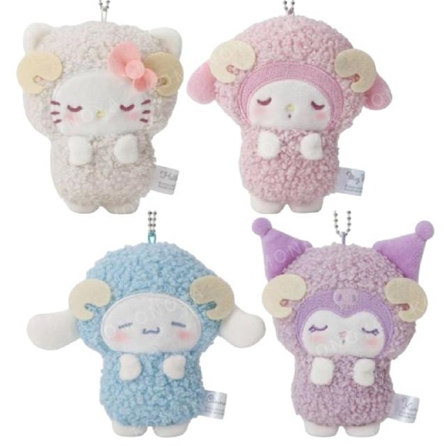 Sanrio 三麗鷗 絨毛玩偶吊飾 (羊咩咩款) 大耳狗 酷洛米 美樂蒂