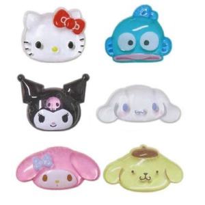 Sanrio 三麗鷗 樹脂立體造型徽章 全套盲盒6入組 (大臉款)