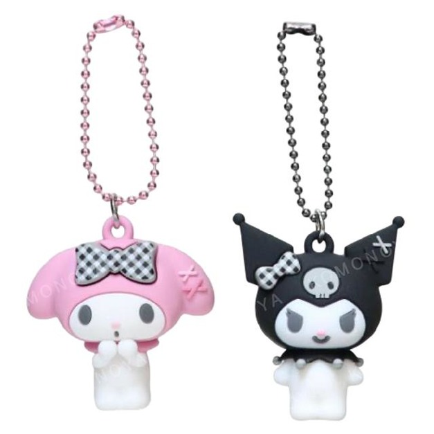 Sanrio 三麗鷗 PVC造型公仔吊飾 (黑白格紋款) 美樂蒂 酷洛米