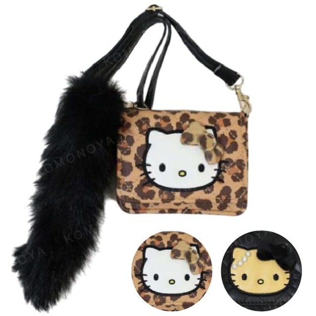 Sanrio 三麗鷗 Hello Kitty 皮質斜背小包附委把吊飾 (看我72變)