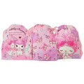 Sanrio 三麗鷗 美樂蒂 酷洛米 尼龍束口袋3入組 (粉紫愛心款)
