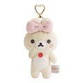 San-X 拉拉熊 絨毛玩偶鑰匙圈吊飾 (蝴蝶結款) 拉拉熊 蜜茶熊 牛奶熊_2