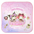 Sanrio 三麗鷗大集合 純棉方巾3入組 16x16cm (粉蝴蝶結款)_4