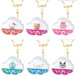 Sanrio 三麗鷗 液態雲朵透明鑰匙圈 (圓滾滾款) Kitty 美樂蒂 酷洛米 大耳狗
