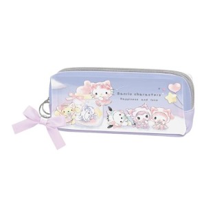 Sanrio 三麗鷗 皮質方形拉鍊筆袋 (紫貓咪寶寶款)
