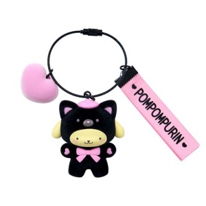 ▲新品特價 Sanrio 三麗鷗 布丁狗 植絨公仔鑰匙圈 (blacknpink熊熊)