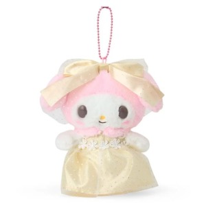 ▲特價【限購】Sanrio 三麗鷗 美樂蒂 絨毛玩偶吊飾 黃緞帶 (Lady My Melody 生日系列)