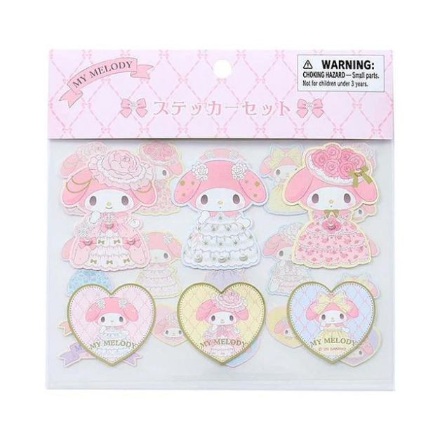 ▲預購特價【限購】Sanrio 三麗鷗 美樂蒂 造型貼紙組 24枚入 (Lady My Melody 生日系列)