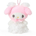 ▲特價【限購】Sanrio 三麗鷗 美樂蒂 絨毛玩偶吊飾 白玫瑰 (Lady My Melody 生日系列)_1
