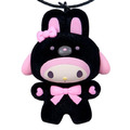 ▲新品特價 Sanrio 三麗鷗 美樂蒂 植絨公仔鑰匙圈 (blacknpink熊熊)_2
