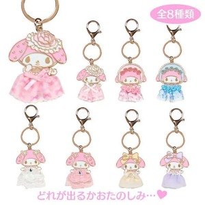 ▲特價【限購】Sanrio 三麗鷗 美樂蒂 造型鐵吊飾 全套盲盒8入組 (Lady My Melody 生日系列)