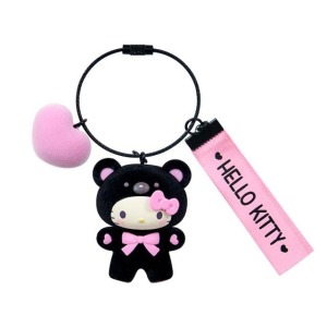 ▲新品特價 Sanrio 三麗鷗 Hello Kitty 植絨公仔鑰匙圈 (blacknpink熊熊)