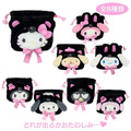 ▲新品特價 Sanrio 三麗鷗 絨毛造型束口袋 全套8入盲盒 (blacknpink熊熊)