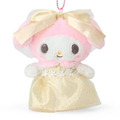 ▲特價【限購】Sanrio 三麗鷗 美樂蒂 絨毛玩偶吊飾 黃緞帶 (Lady My Melody 生日系列)_1