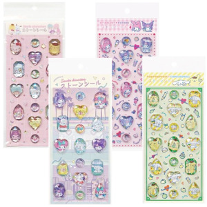 Sanrio 三麗鷗 造型貼紙組 (寶石款) Kitty 酷洛米 布丁狗 大耳狗 帕恰狗