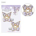 Sanrio 三麗鷗 金屬造型髮夾2入組 (蝴蝶結款) Kitty 酷洛米 大耳狗 美樂蒂_4