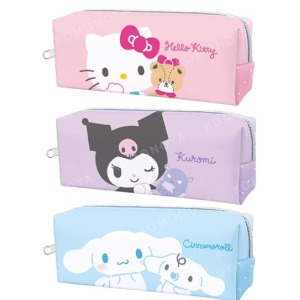 Sanrio 三麗鷗 皮質方形拉鍊筆袋 (好友款) Kitty 大耳狗 酷洛米