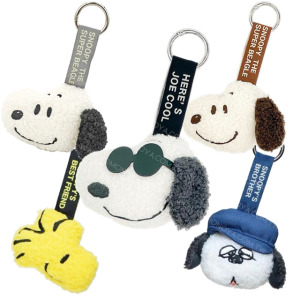 Snoopy 史努比 絨毛吊飾娃娃 ( 大臉款) 史努比 歐拉夫 糊塗塌客