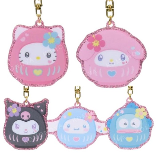Sanrio 三麗鷗 壓克力造型鑰匙圈 (達摩款) Kitty 漢頓 大耳狗 美樂蒂